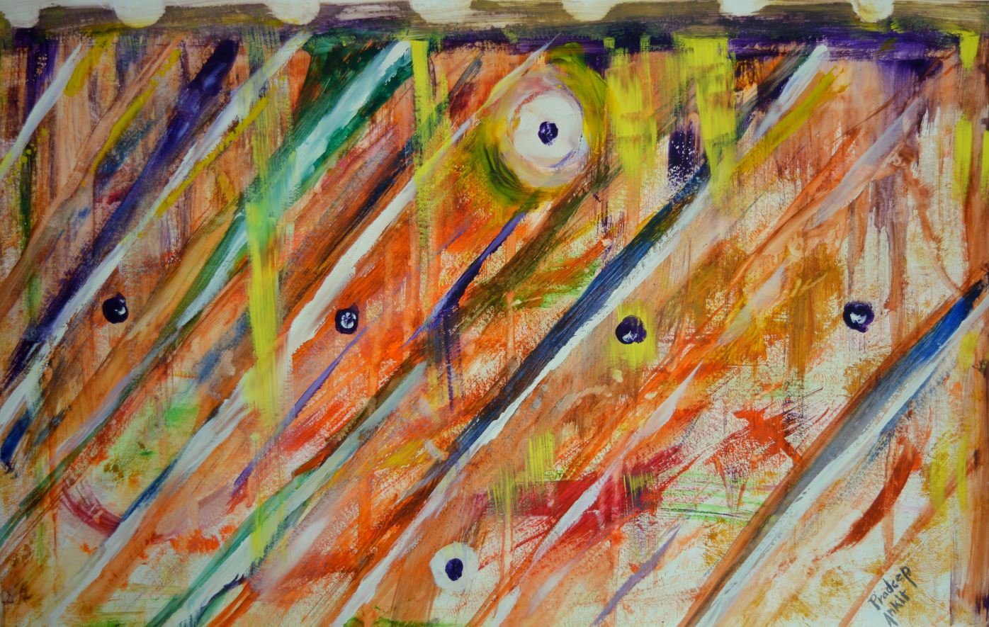 Emotions and Feeling — original painting by Pradeep Gautam, Abstract & Still Life